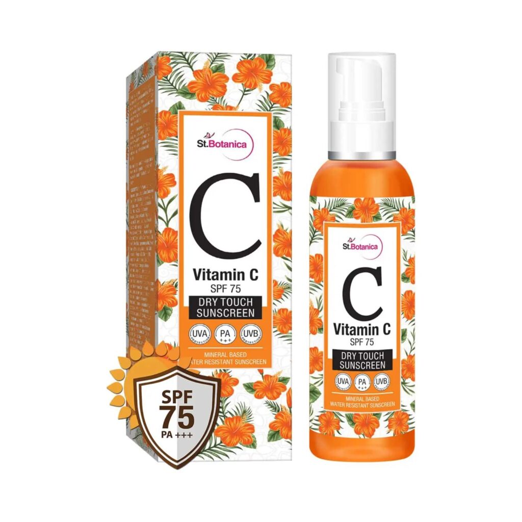 St.Botanica Vitamin C Dry Touch Sunscreen Lotion SPF 75 UVA/UVB Pa+++ (120ml) - St.Botanica