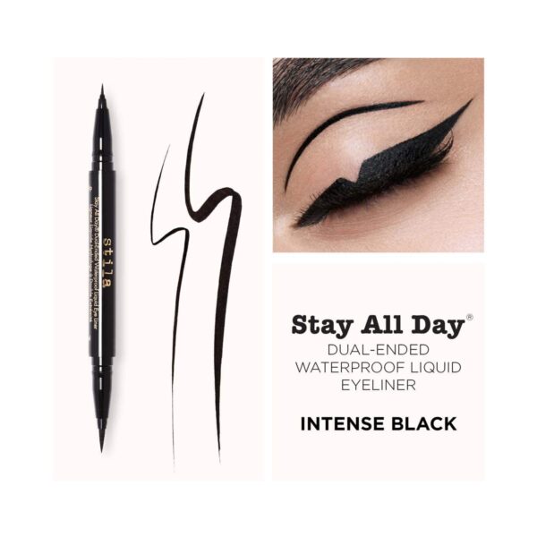Stila Cosmetics Stay All Day Dual-Ended Waterproof Liquid Eye Liner - Intense Black (1 ml) - Stila Cosmetics