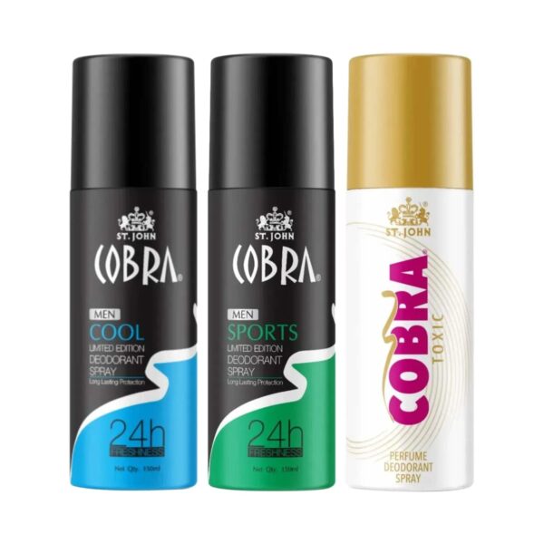 ST.JOHN Cobra Cool, Sports And Toxic Limited Edition Deodorant Spray (3 Pcs) - ST.JOHN