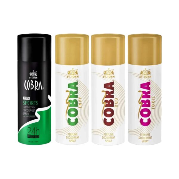 ST.JOHN Cobra Sports, Envy, Oud & Toxic Deodorant Spray (4 Pcs) - ST.JOHN