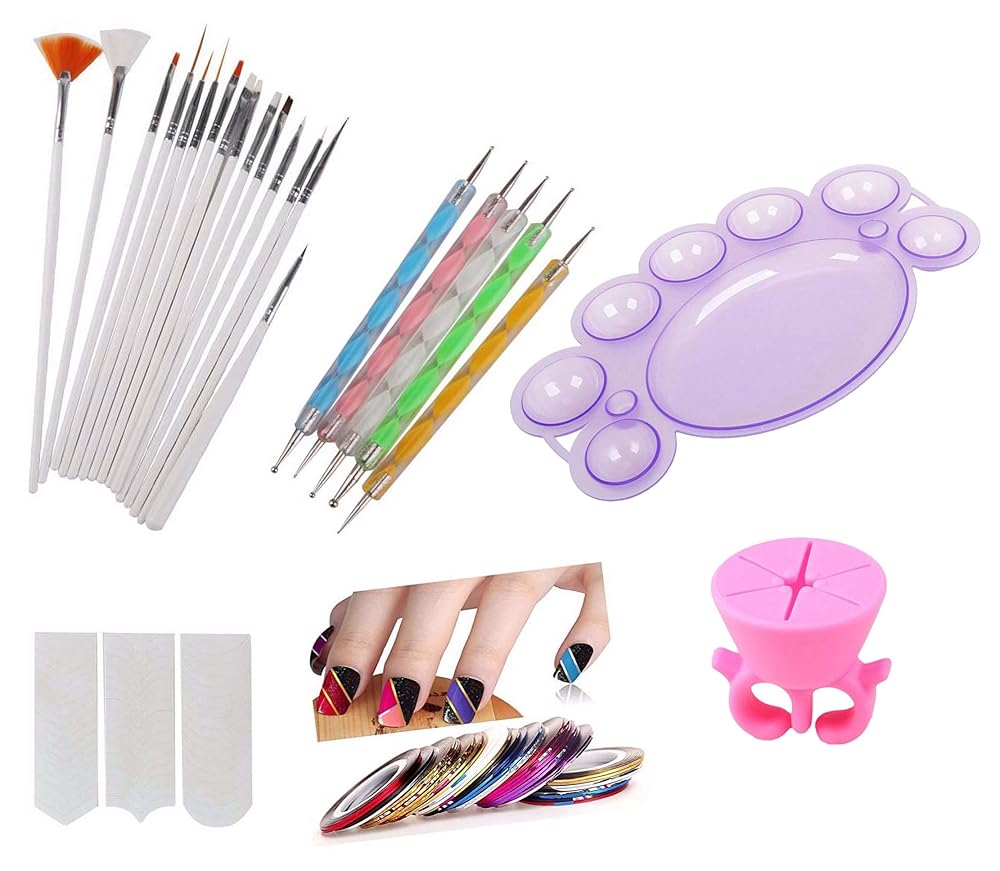 Store2508 Nail Art Combo Kit, Multicolour.