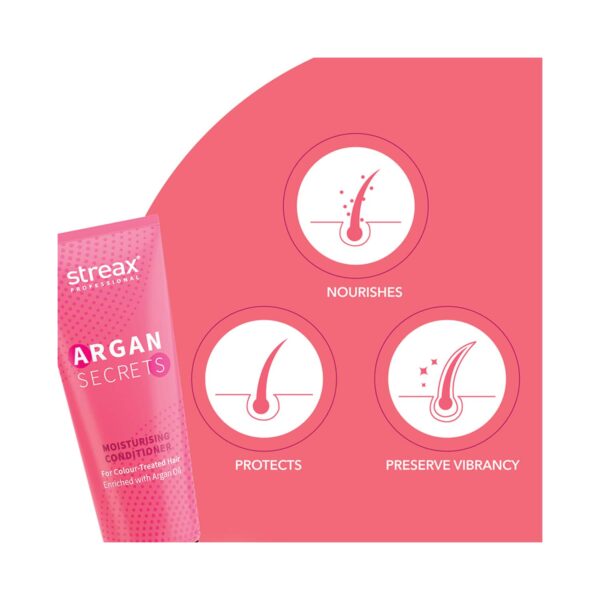 Streax Professional Argan Secrets Color Protect Moisturizing Conditioner (240g) - Streax Professional