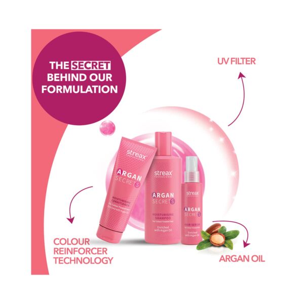 Streax Professional Argan Secrets Color Protect Moisturizing Conditioner (240g) - Streax Professional