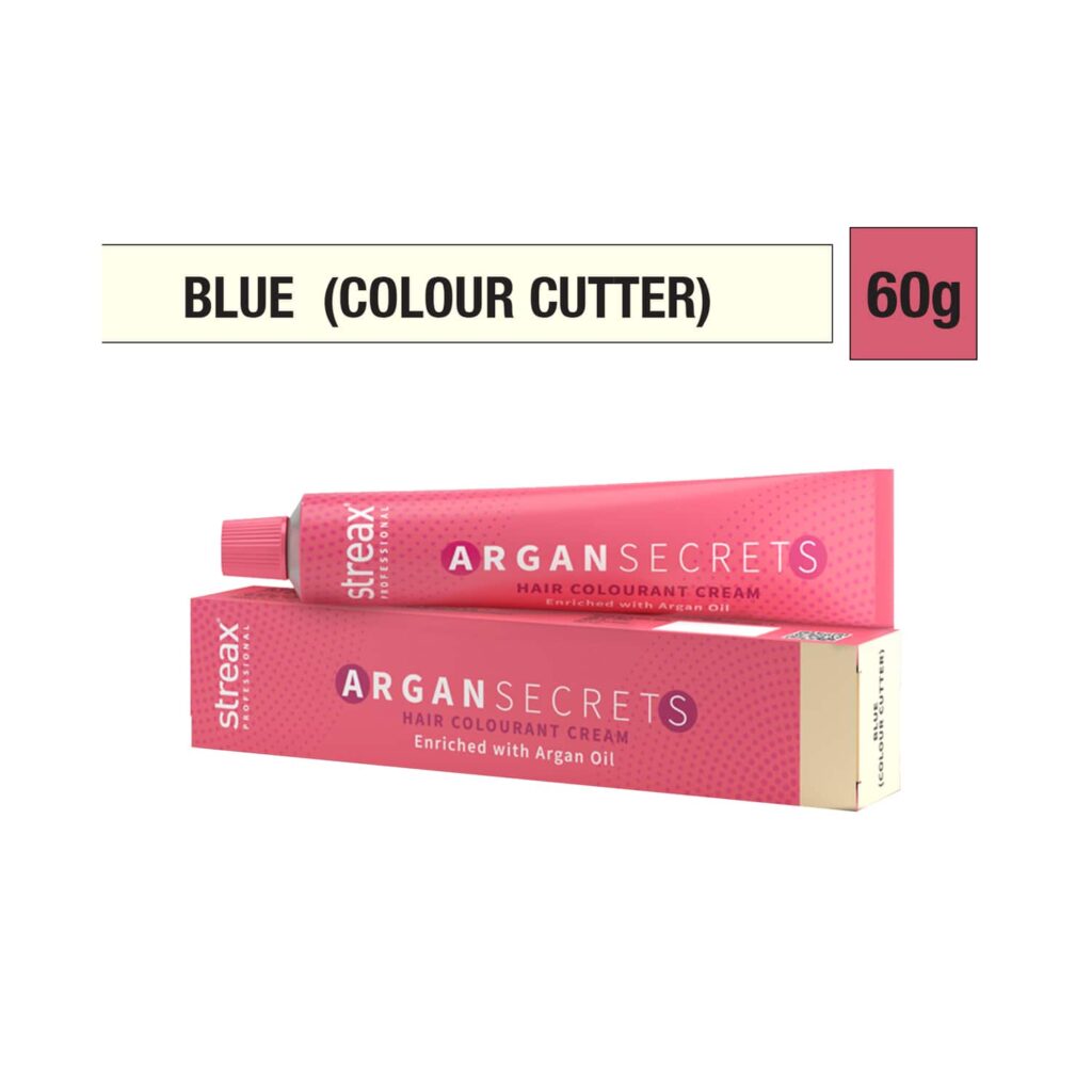 Streax Professional Argan Secrets Hair Colorant Cream - Blue (60g) - Streax Professional