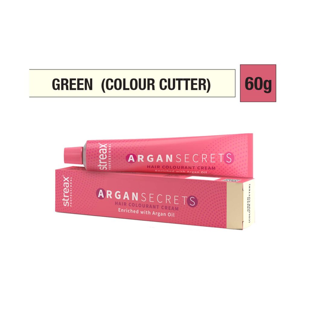 Streax Professional Argan Secrets Hair Colorant Cream - Green (60g) - Streax Professional