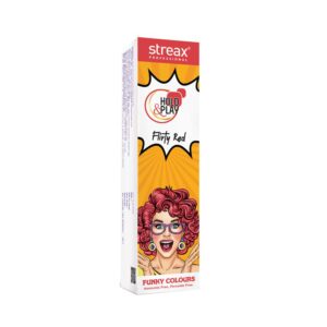 Streax Professional Hold & Play Funky Hair Color - Flirty Red (100g) - Streax Professional