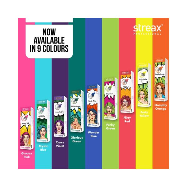 Streax Professional Hold & Play Funky Hair Color - Zesty Yellow (100 g) - Streax Professional