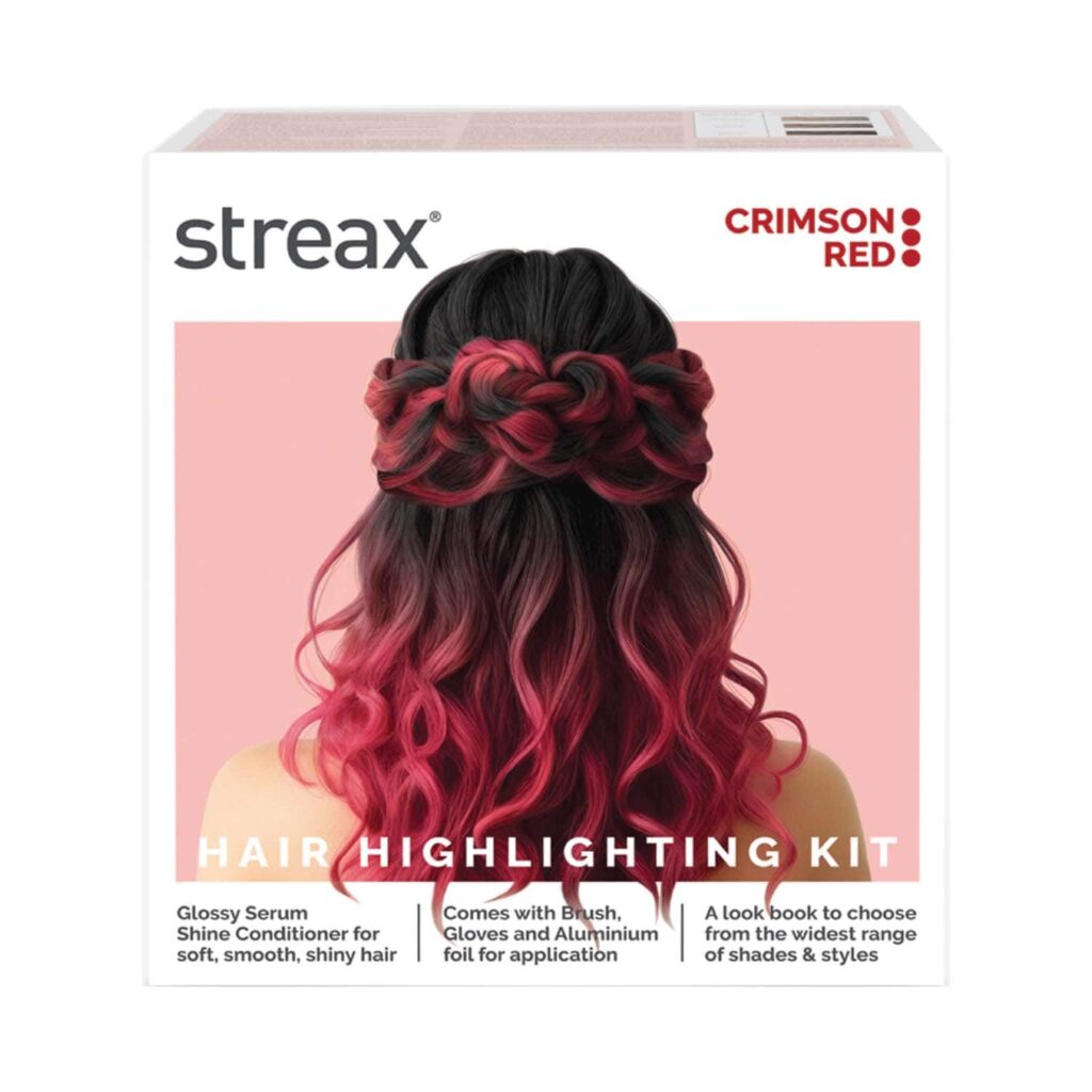 Streax Ultralights Hair Color Highlight Kit - Crimson Red (180 g) - Streax