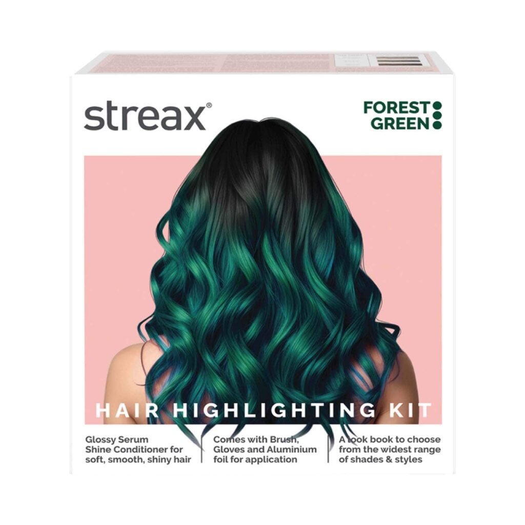 Streax Ultralights Hair Color Highlight Kit - Forest Green (180 g) - Streax
