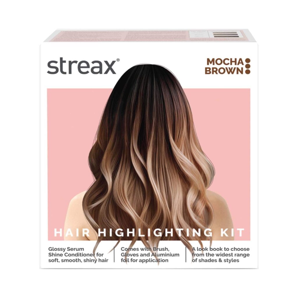 Streax Ultralights Hair Color Highlight Kit - Mocha Brown (180 g) - Streax
