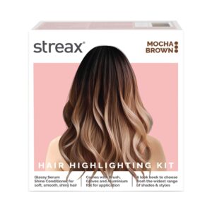 Streax Ultralights Hair Color Highlight Kit - Mocha Brown (180 g) - Streax