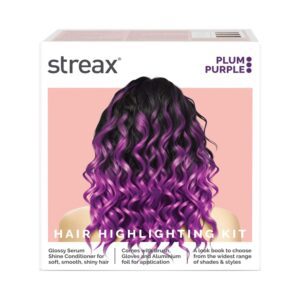 Streax Ultralights Hair Color Highlight Kit - Plum Purple (180 g) - Streax