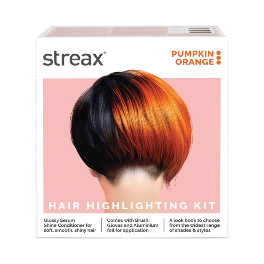 Streax Ultralights Hair Color Highlight Kit - Pumpkin Orange (180 g) - Streax
