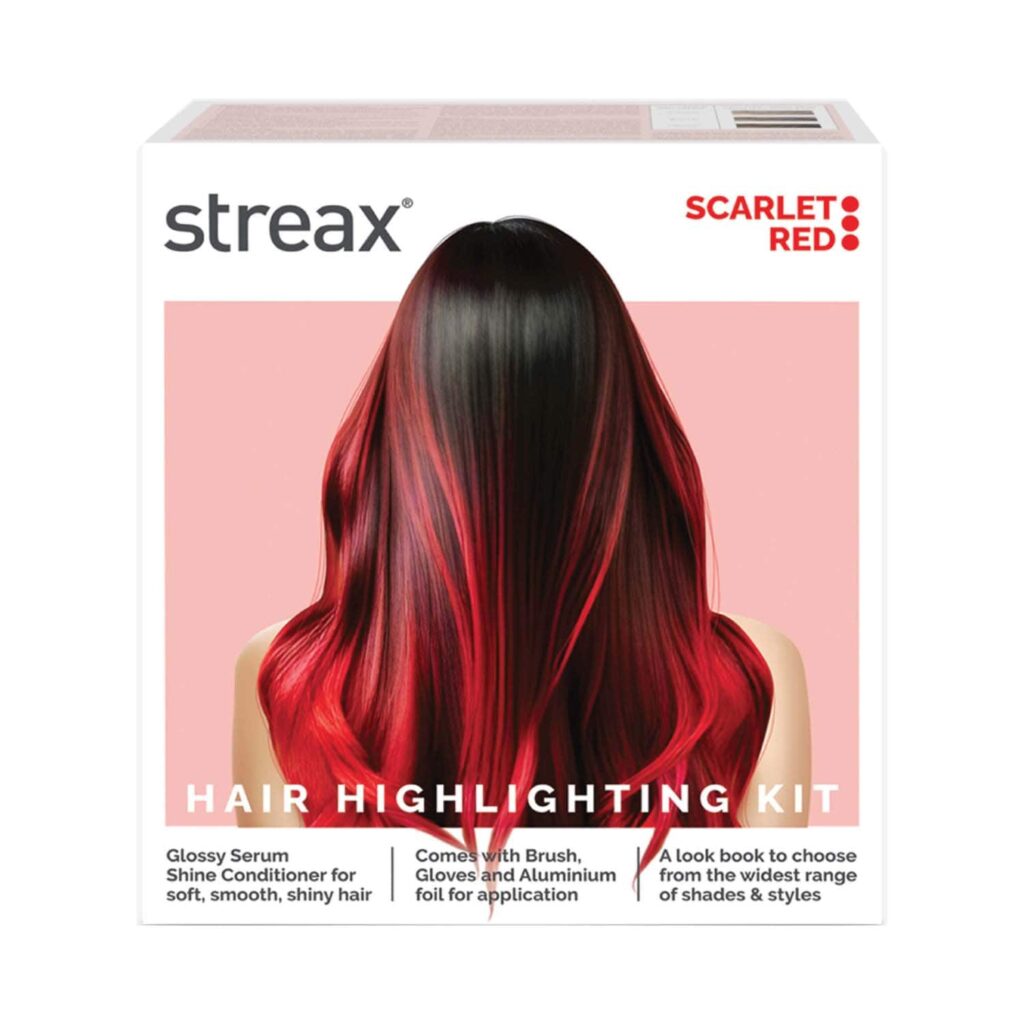 Streax Ultralights Hair Color Highlight Kit - Scarlet Red (180 g) - Streax