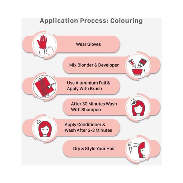 Streax Ultralights Hair Color Highlight Kit - Scarlet Red (180 g) - Streax