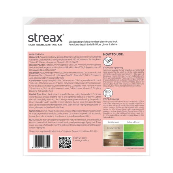 Streax Ultralights Hair Color Highlight Kit - Tropical Green (180 g) - Streax
