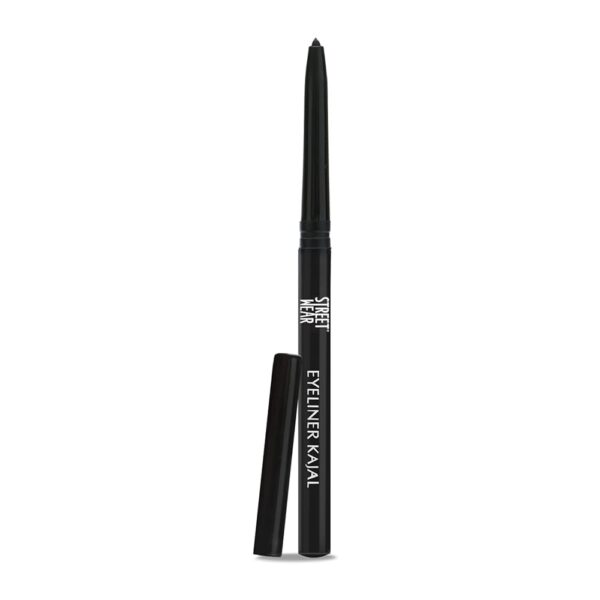 STREET WEAR Eyeliner Kajal -Kohl Black (Black) - 0.30 gms -Long lasting, 100% Waterproof, Smudgeproof Formulatin, Single stroke application, Smooth, Intense Pigment, Easy to use...