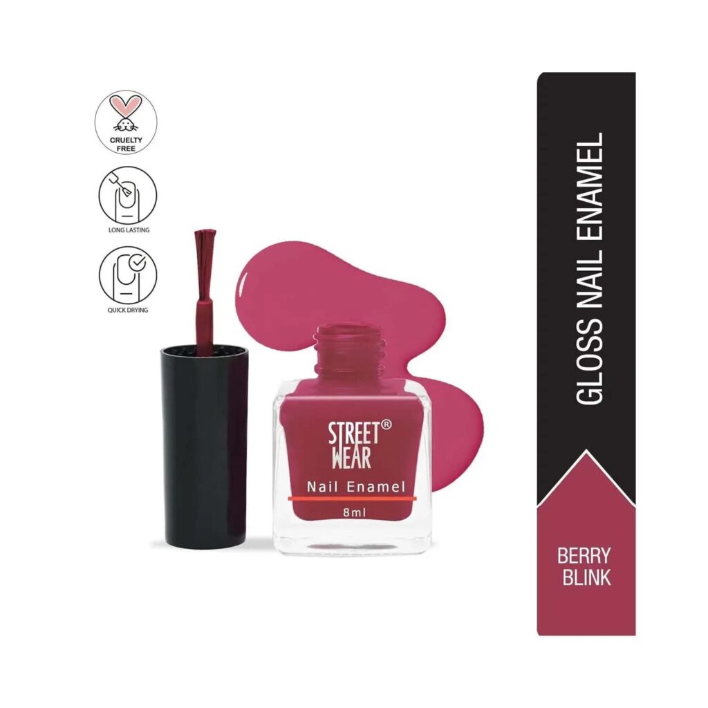 STREETWEAR Glossy Nail Enamel - 11 Berry Blink (8ml) - STREETWEAR