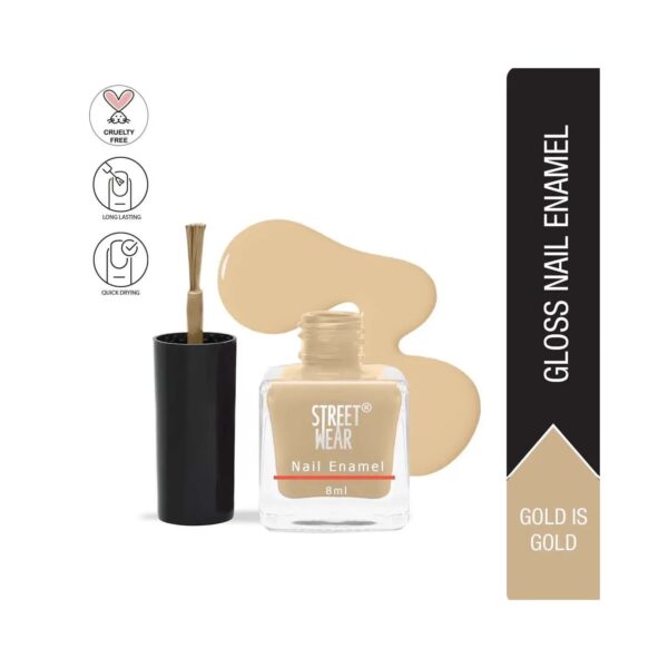 STREETWEAR Glossy Nail Enamel - 28 Gold Is Gold (8ml) - STREETWEAR
