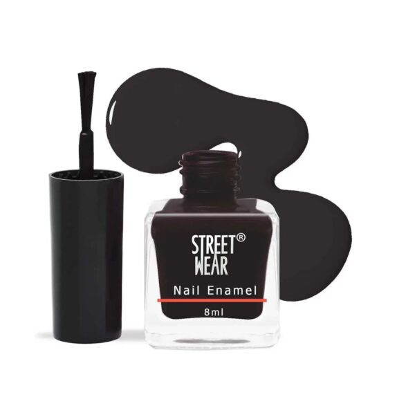 STREETWEAR Glossy Nail Enamel - 30 Black Knight (8ml) - STREETWEAR