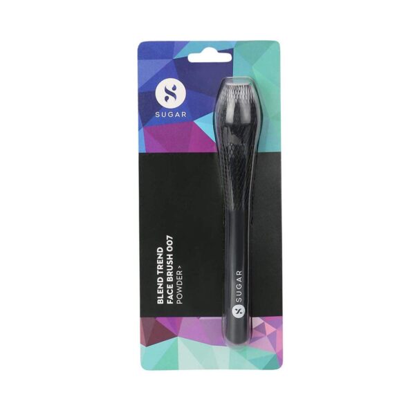 SUGAR Cosmetics 007 Powder Blend Trend Face Brush - Black (56g) - SUGAR Cosmetics