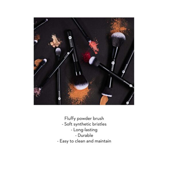 SUGAR Cosmetics 007 Powder Blend Trend Face Brush - Black (56g) - SUGAR Cosmetics