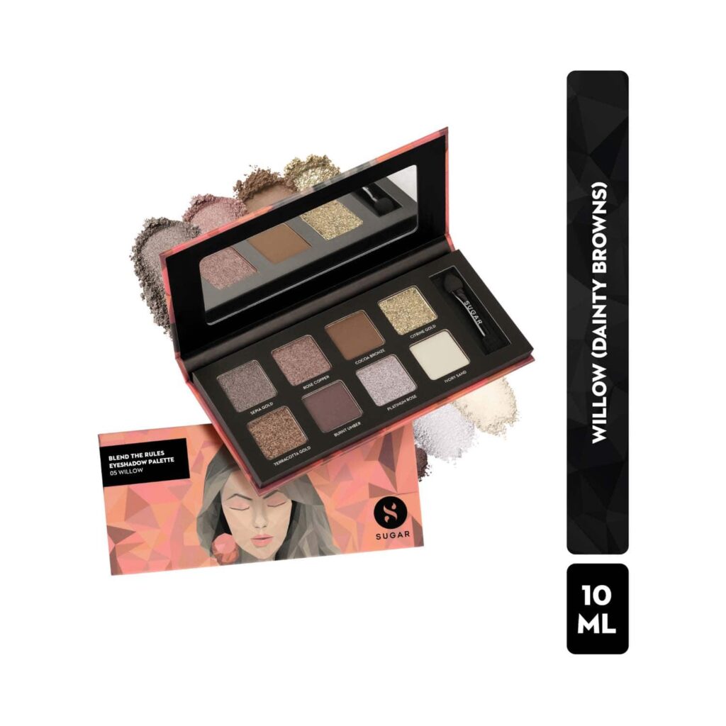 SUGAR Cosmetics Blend The Rules Eyeshadow Palette - 05 Willow (10.4g) - SUGAR Cosmetics