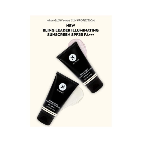 SUGAR Cosmetics Bling Leader Illuminating Sunscreen SPF 35 Pa+++ - 01 Gold Diggin (50g) - SUGAR Cosmetics