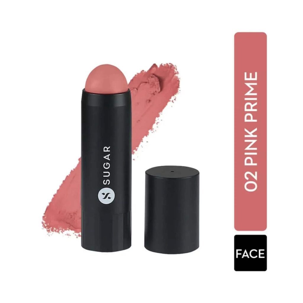 SUGAR Cosmetics Face Fwd Blush Stick - 02 Pink Prime (Rose Pink) (7g) - SUGAR Cosmetics