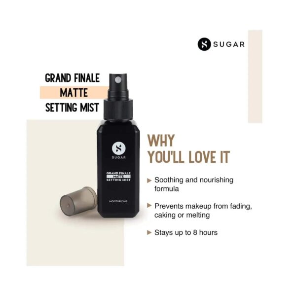 SUGAR Cosmetics Grand Finale Matte Setting Mist (50ml) - SUGAR Cosmetics