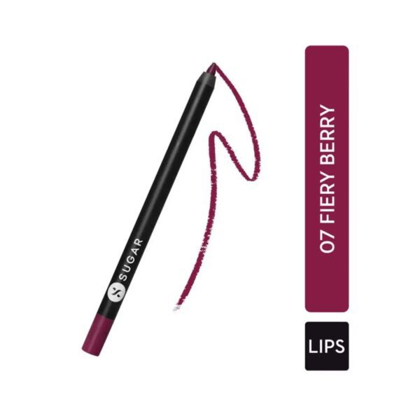 SUGAR Cosmetics Lipping On The Edge Lip Liner - 07 Fiery Berry (1.2g) - SUGAR Cosmetics