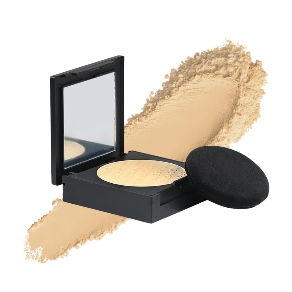 SUGAR Cosmetics - Powder Play - Beige Banana Compact - For Colour Correction or to Mask Shine - Oil-Controlling, Smooth Application, Long Lasting Matte Finish Suitable For All...
