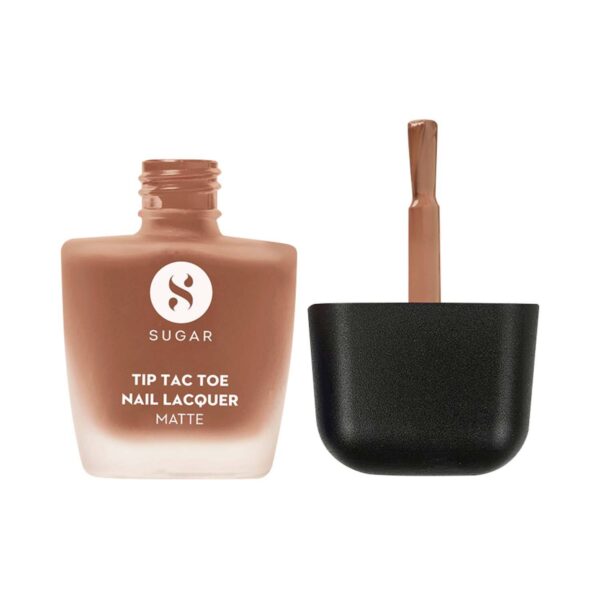 SUGAR Cosmetics Tip Tac Toe Nail Lacquer Matte 40 - Caramel Crunch (10 ml) - SUGAR Cosmetics
