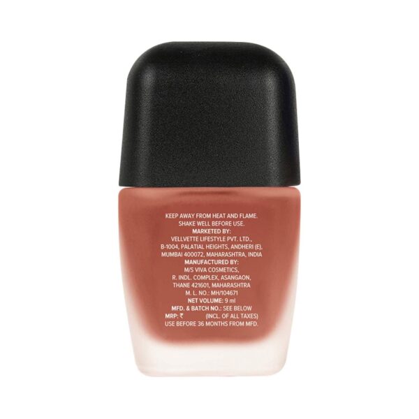 SUGAR Cosmetics Tip Tac Toe Nail Lacquer Matte 41 - Bow Brown (10 ml) - SUGAR Cosmetics