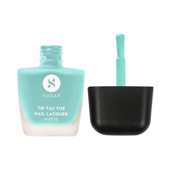 SUGAR Cosmetics Tip Tac Toe Nail Lacquer Matte 42 - Turquoise Tint (10 ml) - SUGAR Cosmetics