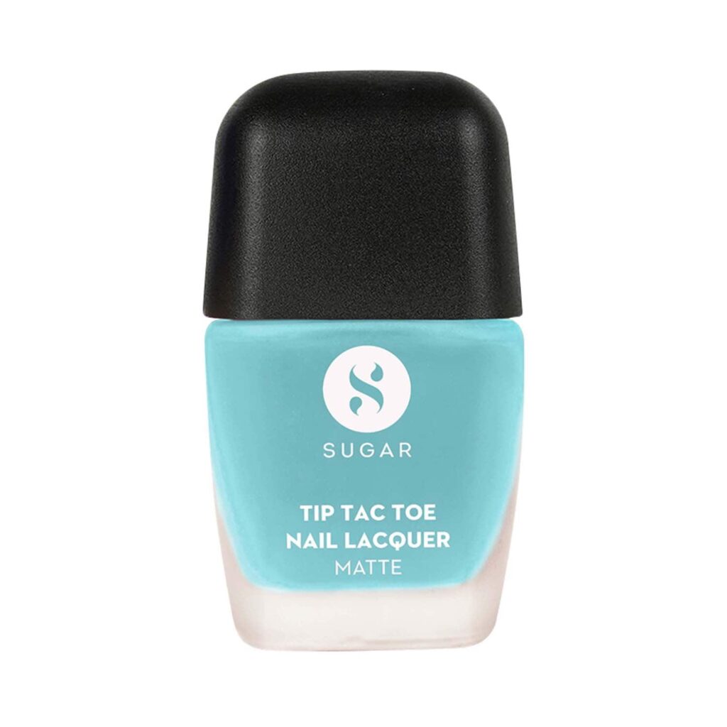 SUGAR Cosmetics Tip Tac Toe Nail Lacquer Matte 43 - Blue Bliss (10 ml) - SUGAR Cosmetics