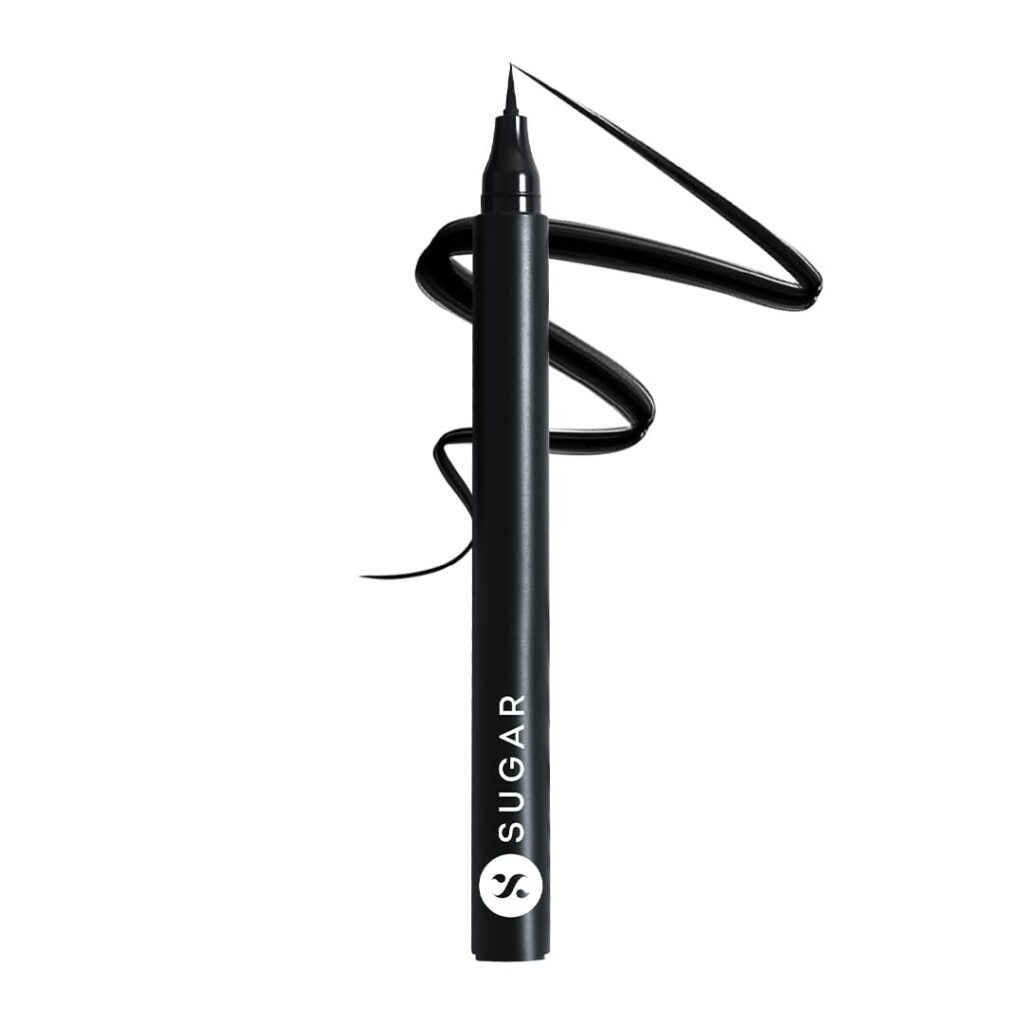 SUGAR Cosmetics Wingman Waterproof Matte Finish Microliner | Liquid Eyeliner | Flexi-Tip Applicator | Pen Eyeliner | Lasts Upto 12 Hrs | Smudgeproof & Transferproof | 1.6ml - 01...