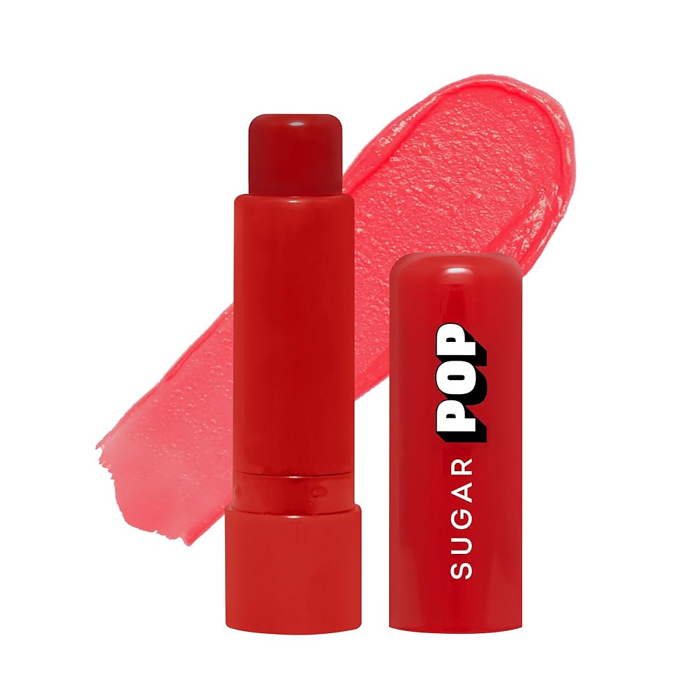 SUGAR POP Nourishing Lip Balm | Castor Oil, Shea Butter & Avocado Oil | Hydrating | 4.5gm- 02 Cherry