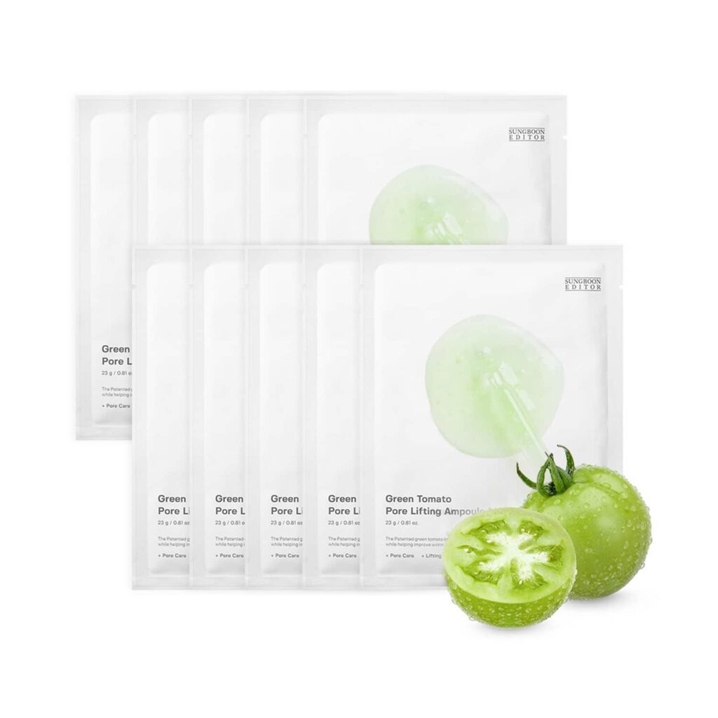 Sungboon Editor Green Tomato Pore Lifting Ampoule Mask (23 g) - Sungboon Editor