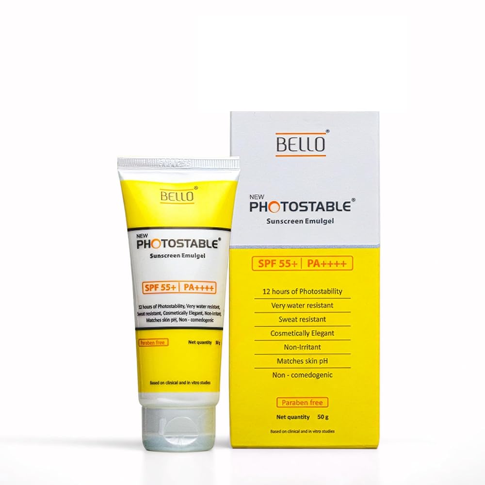 Sunpharma Photostable Emulgel Sunscreen SPF 55+,PA++++, 12 Hour UV Protection, Lightweight, Oil-Control Formula, No White Cast, Dermatologist-Tested, Suitable for All Skin...