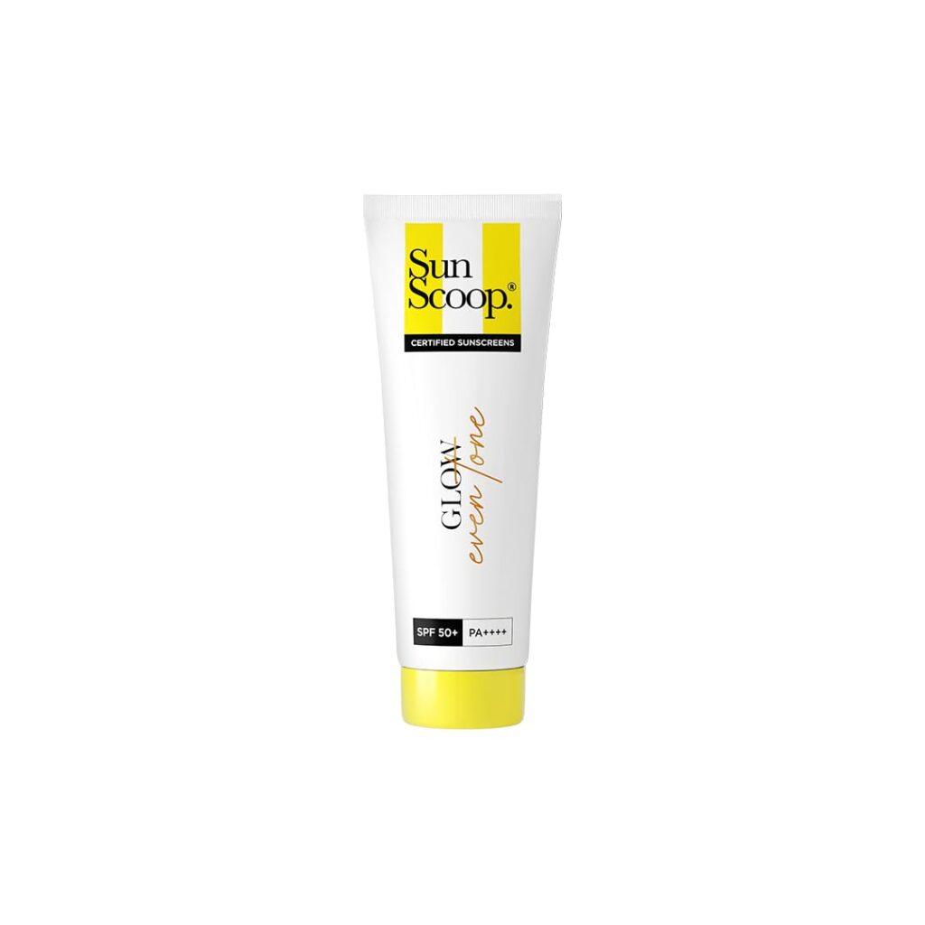 SunScoop Glow Even Tone Sunscreen SPF 50 PA++++ | Tinted Foundation-Like Finish | Zinc Oxide & Licorice Extract for Pigmentation | Broad Spectrum, Non Comedogenic & No White...