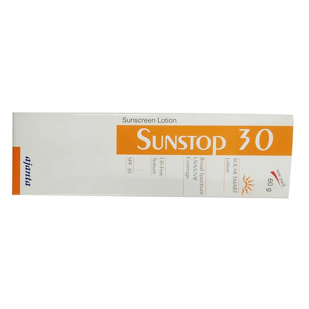 Sunstop SPF 30 Sunscreen Lotion For All Skin Types - (60 G)