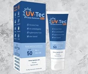 swas UV-Tec Snow Sunscreen Acne, UVA/UVB Protection SPF 50+++ Silicone Sunscreen For All Skin Type-50gm
