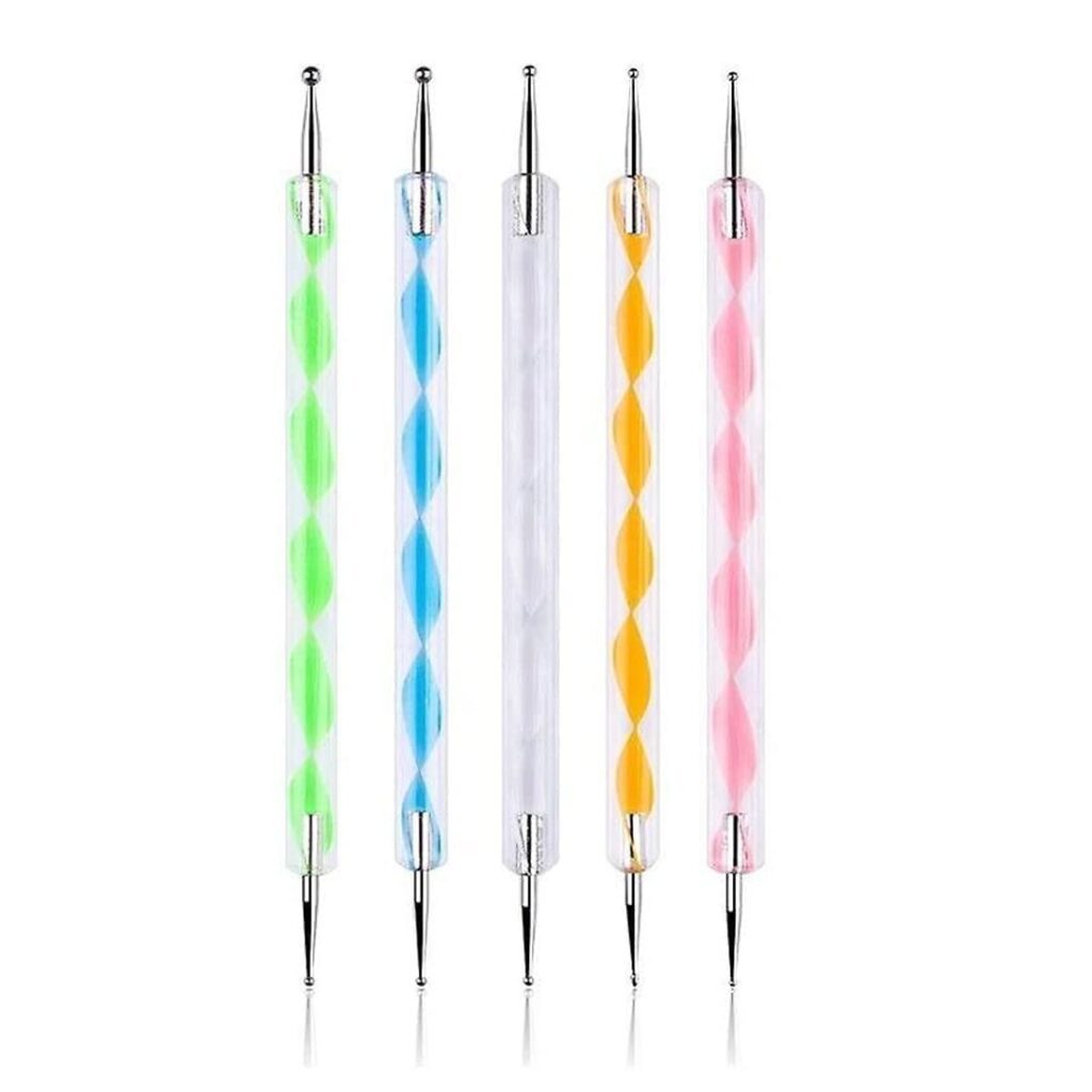 SWASCO Mandala Dotting Tools for Painting, Rock Paint Kits, Nail Art, Polymer Clay | DIY Supplies with Ball Stylus Dot Pen | Metal Modelling Ball (5 PCS)