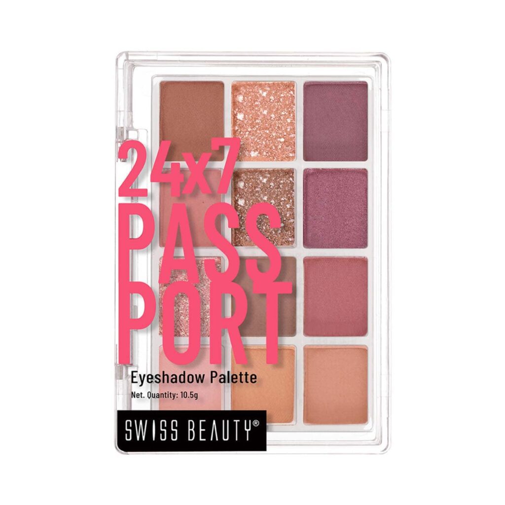 Swiss Beauty 24/7 Passport Eyeshadow Palette - Early Check-In (10.5 g) - Swiss Beauty