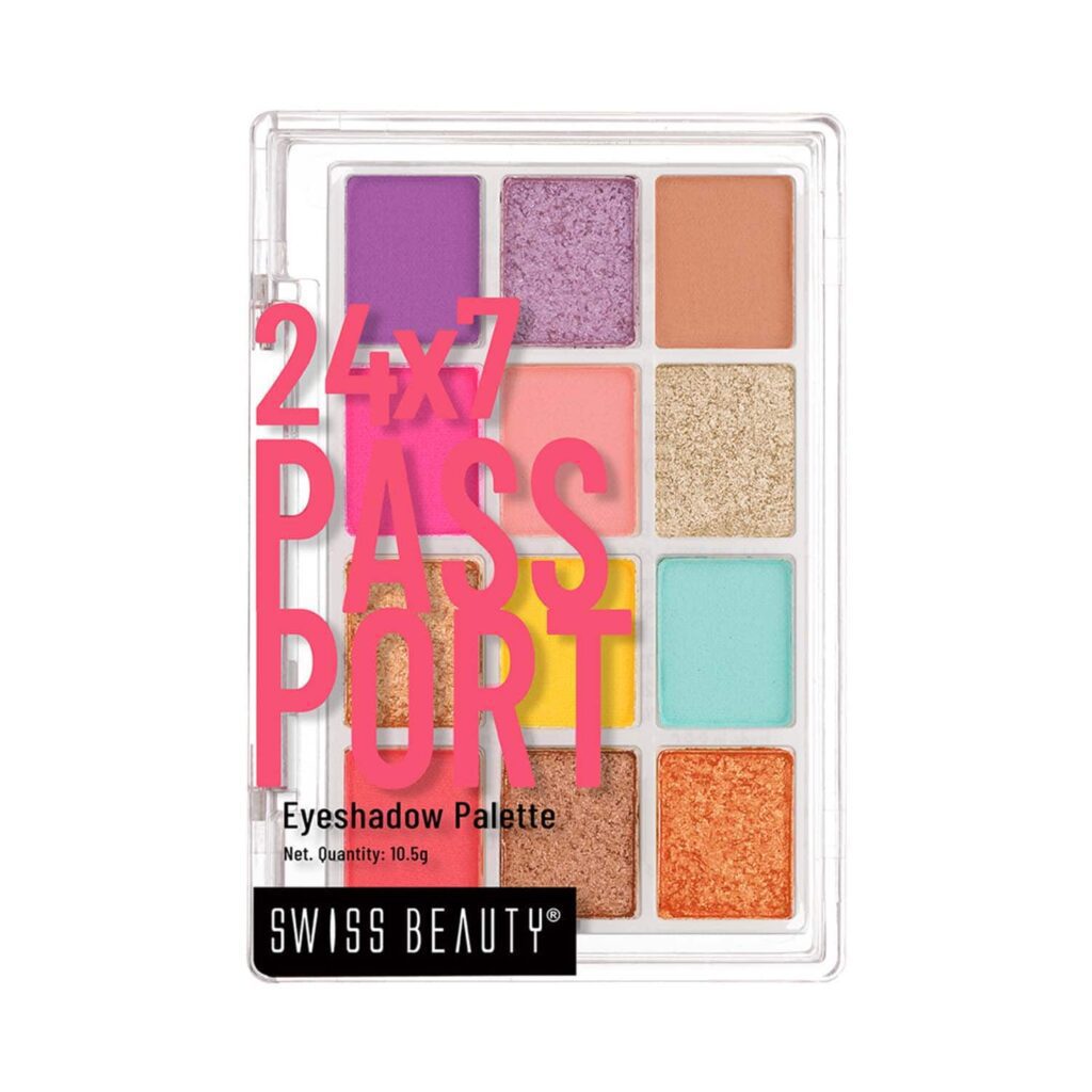 Swiss Beauty 24/7 Passport Eyeshadow Palette - Grand Arrival (10.5 g) - Swiss Beauty