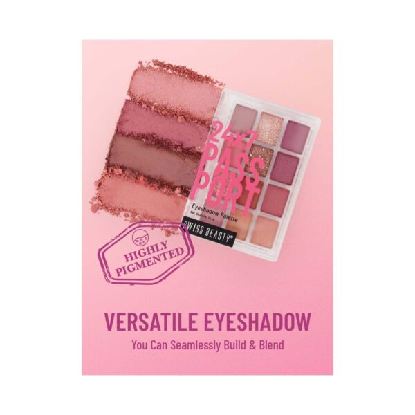 Swiss Beauty 24/7 Passport Eyeshadow Palette - Grand Arrival (10.5 g) - Swiss Beauty