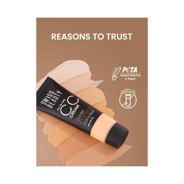 Swiss Beauty All-In-One CC Cream - Caramel Beige (25 g) - Swiss Beauty