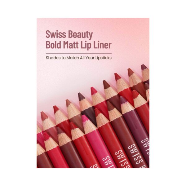 Swiss Beauty Bold Matt Lip Liner - Bobby (1.6 g) - Swiss Beauty