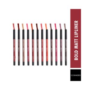 Swiss Beauty Bold Matt Lip Liner - Multi-Color (12Pcs) - Swiss Beauty